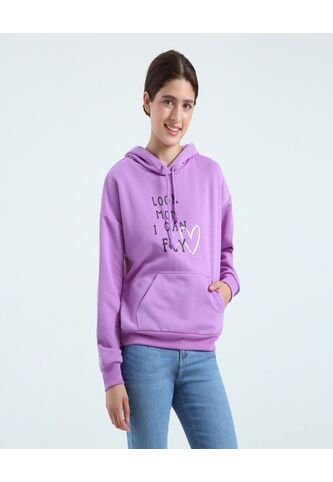 Buzo Para Mujer Hoodie Color Morado Marca Ostu #40060312 Ostu
