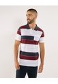 Polo Para Hombre Cuello Tejido Con Bolsillo Color Blanco Marca Ostu #60110802 de Ostu