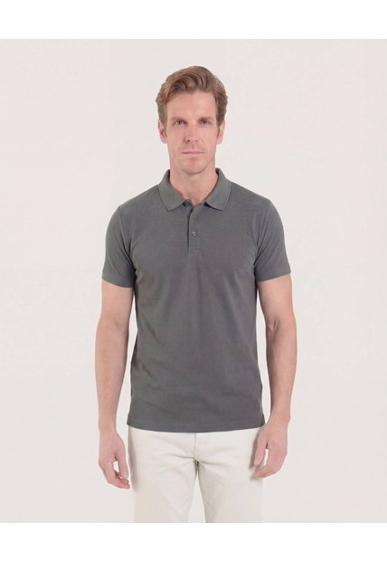 Polo  Para Hombre Cuello Tejido Sin Bolsillo Color Verde Marca Ostu #60110863