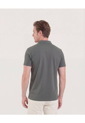 Polo  Para Hombre Cuello Tejido Sin Bolsillo Color Verde Marca Ostu #60110863