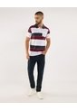 Polo Para Hombre Cuello Tejido Con Bolsillo Color Blanco Marca Ostu #60110802 de Ostu