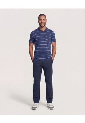 Polo Para Hombre Cuello Tejido Con Bolsillo Color Azul Marca Ostu #60110899