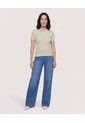 Polo Textura Classic Fit  Para Mujer Verde Ostu de Ostu