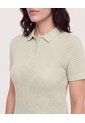 Polo Textura Classic Fit  Para Mujer Verde Ostu de Ostu