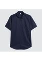 Camisa Para Hombre Manga Corta Con Bolsillo Color Azul  Marca Ostu #60010628 de Ostu