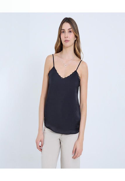 Blusa Para Mujer Manga Sisa Color Negro Marca Ostu #40121137