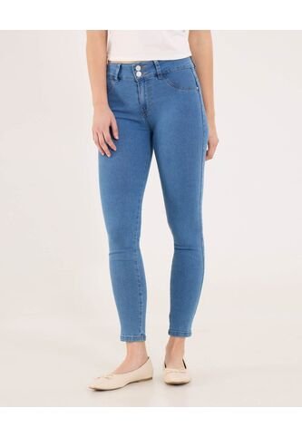 Jean Para Mujer Push Up Color Azul Medio Marca Ostu #40160535 Ostu