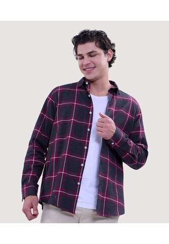 Camisa Para Hombre Manga Larga Sin Bolsillo Color Negro Marca Ostu #60010742 Ostu