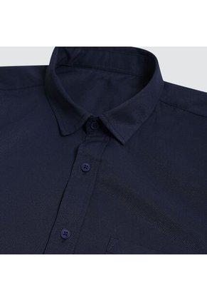 Camisa Para Hombre Manga Corta Con Bolsillo Color Azul  Marca Ostu #60010628