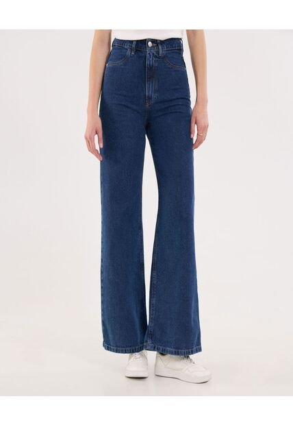 Jean Para Mujer Wide-Leg Color Azul Marca Ostu #40160594