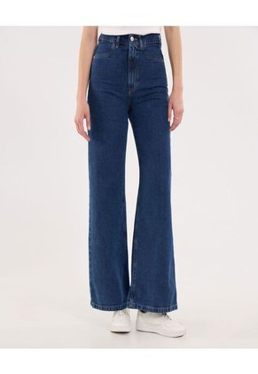 Jean Para Mujer Wide-Leg Color Azul Marca Ostu #40160594