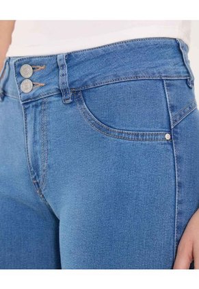 Jean Para Mujer Push Up Color Azul Medio Marca Ostu #40160535