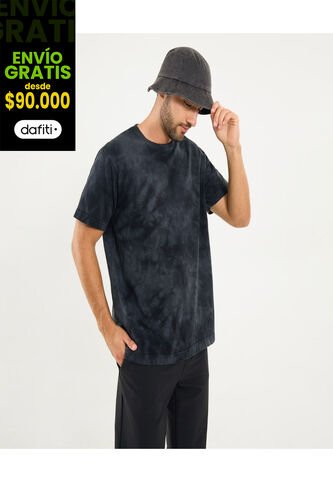 Camiseta Para Hombre Manga Corta Color Negro Marca Ostu #60091522 Ostu