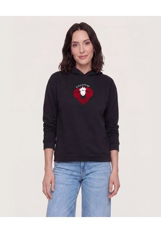 Hoodie Villanas Never After  Para Mujer Negro Ostu Ostu
