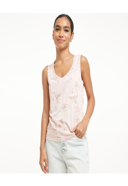 Top Para Mujer Cuello Redondo Color Rosado  Marca Ostu #40220247