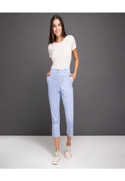 Pantalon Para Mujer Capri Color Azul  Marca Ostu #40070347