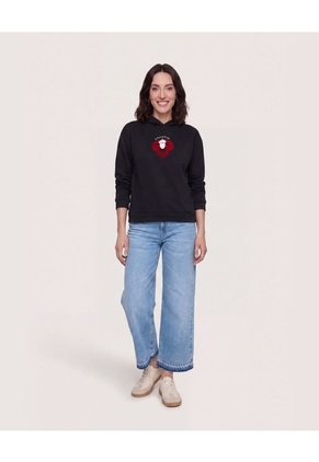 Hoodie Villanas Never After  Para Mujer Negro Ostu