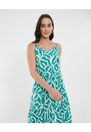 Vestido Para Mujer M/Sisa Largo Color Verde Marca Ostu #40170316