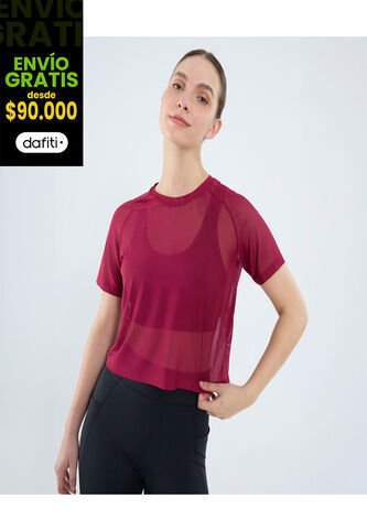 Camiseta Para Mujer Manga Corta Cuello Redondo Color Morado Marca Ostu #40092455 Ostu