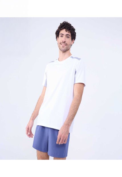 Camiseta Para Hombre Manga Corta Cuello Redondo Color Blanco Marca Ostu #60091503