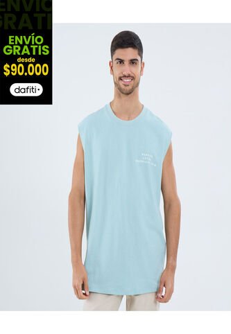 Camiseta Para Hombre Manga Sisa Cuello Redondo Color Azul Marca Ostu #60091650 Ostu