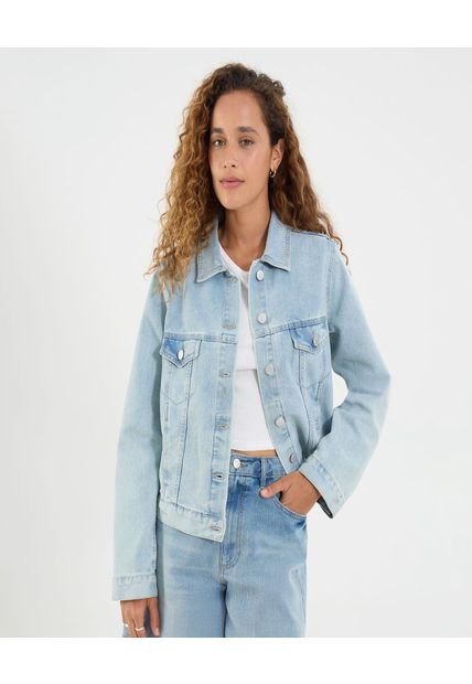 Chaqueta Para Mujer Trucker Color Azul Marca Ostu #40080244