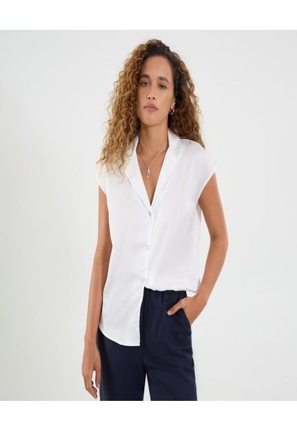 Blusa Para Mujer Manga Sisa Color Crudo Marca Ostu #40121140