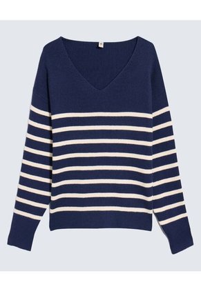 Saco Para Mujer Cuello V Color Azul  Marca Ostu #40330078