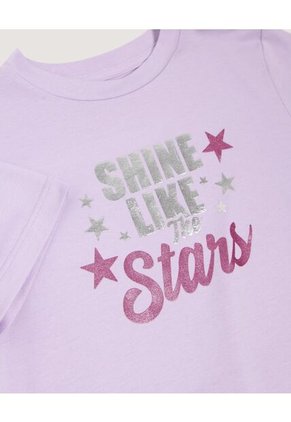 Camiseta Infantil Niña Manga Corta Cuello Redondo Color Lila Marca Ostu #90090344