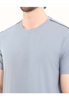 Camiseta  Para Hombre Manga Corta Cuello Redondo Color Gris Marca Ostu #60091692