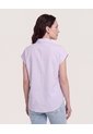 Camisa Manga Corta  Para Mujer Morado Ostu de Ostu