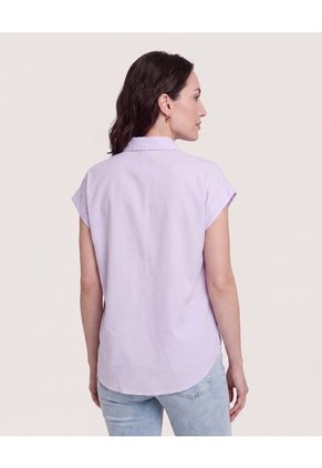 Camisa Manga Corta  Para Mujer Morado Ostu