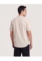 Camisa Manga Larga Con Bolsillo  Para Hombre Beige Ostu de Ostu