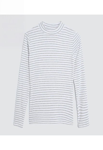Camiseta Para Mujer Manga Larga Color Gris  Marca Ostu #40091512