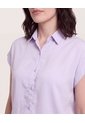 Camisa Manga Corta  Para Mujer Morado Ostu de Ostu