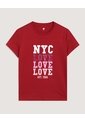 Camiseta Basica Screen  Para Mujer Vino Ostu de Ostu