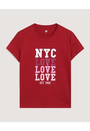 Camiseta Basica Screen Para Mujer Vino Ostu