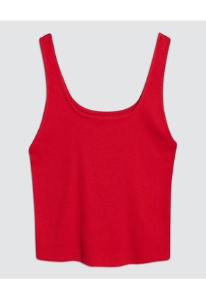 Crop Top Para Mujer Manga Sisa Color Rojo Marca Ostu #40091825