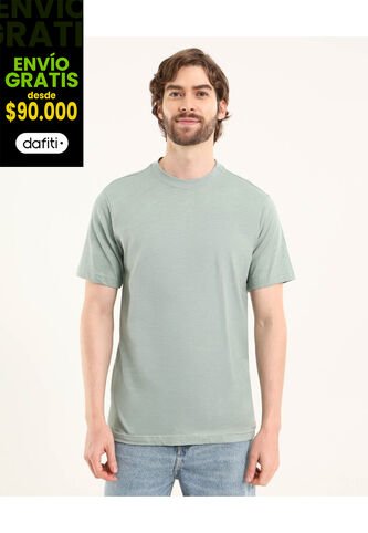 Camiseta Para Hombre Manga Corta Color Verde Marca Ostu #60091568 Ostu