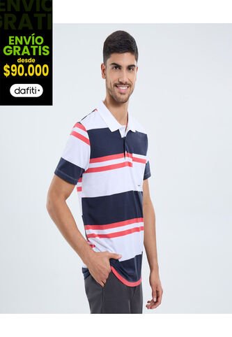 Polo Para Hombre Cuello Tejido Con Bolsillo Color Blanco Marca Ostu #60110771 Ostu