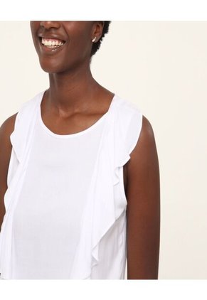 Blusa Para Mujer Manga Sisa Color Blanco Marca Ostu #40120723