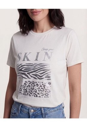Camiseta  Para Mujer Manga Corta Cuello Redondo Color Blanco Marca Ostu #40092829
