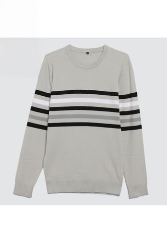 Saco Para Hombre Cuello Redondo Color Gris  Marca Ostu #60330035 Ostu
