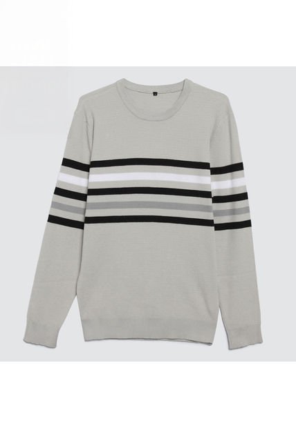Saco Para Hombre Cuello Redondo Color Gris  Marca Ostu #60330035
