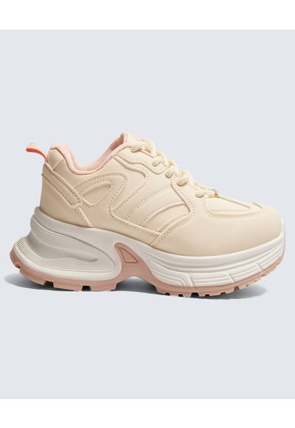 Tenis Para Mujer Chunky Color Beige Marca Ostu #40720171
