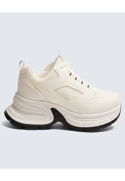 Tenis Para Mujer Chunky Color Blanco Marca Ostu #40720172