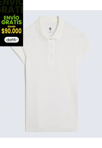 Polo Infantil Niña Manga Corta Color Crema Marca Ostu #90110003 Ostu