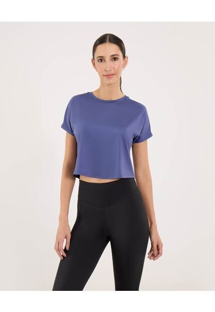 Camiseta Para Mujer Manga Sisa Cuello Redondo Color Azul Marca Ostu #40092548