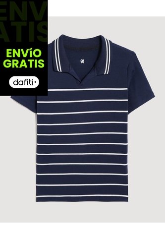 Polo  Infantil Niño Manga Corta Color Azul Marca Ostu #80110119 Ostu