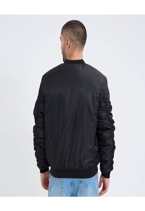 Chaqueta Para Hombre Bomber Color Negro Marca Ostu #60080143